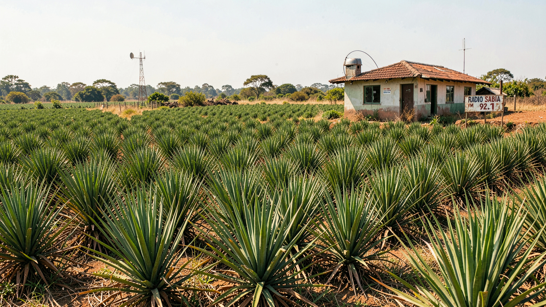 Sisal plantation fields near Radio Sabia FM