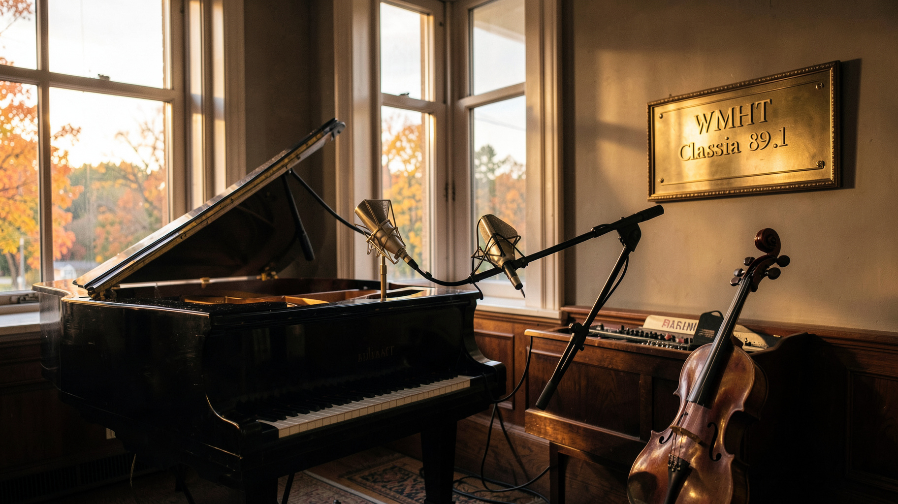 Classical music studio in upstate New York representing WMHT Classical 89.1