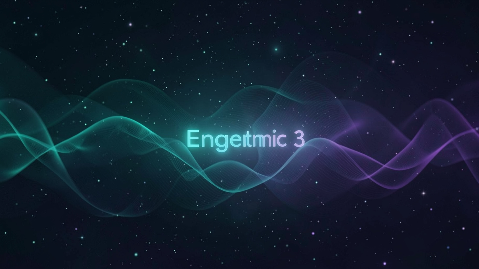 An abstract flowing visualization of ambient soundwaves in teal and violet representing Enigmatic 3 Magnetic Chillout
