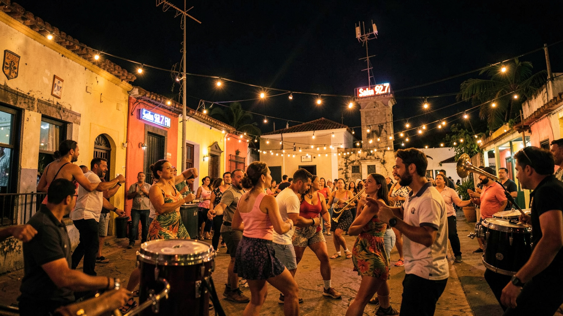 Salsa dance scene in Santiago de los Caballeros, Dominican Republic
