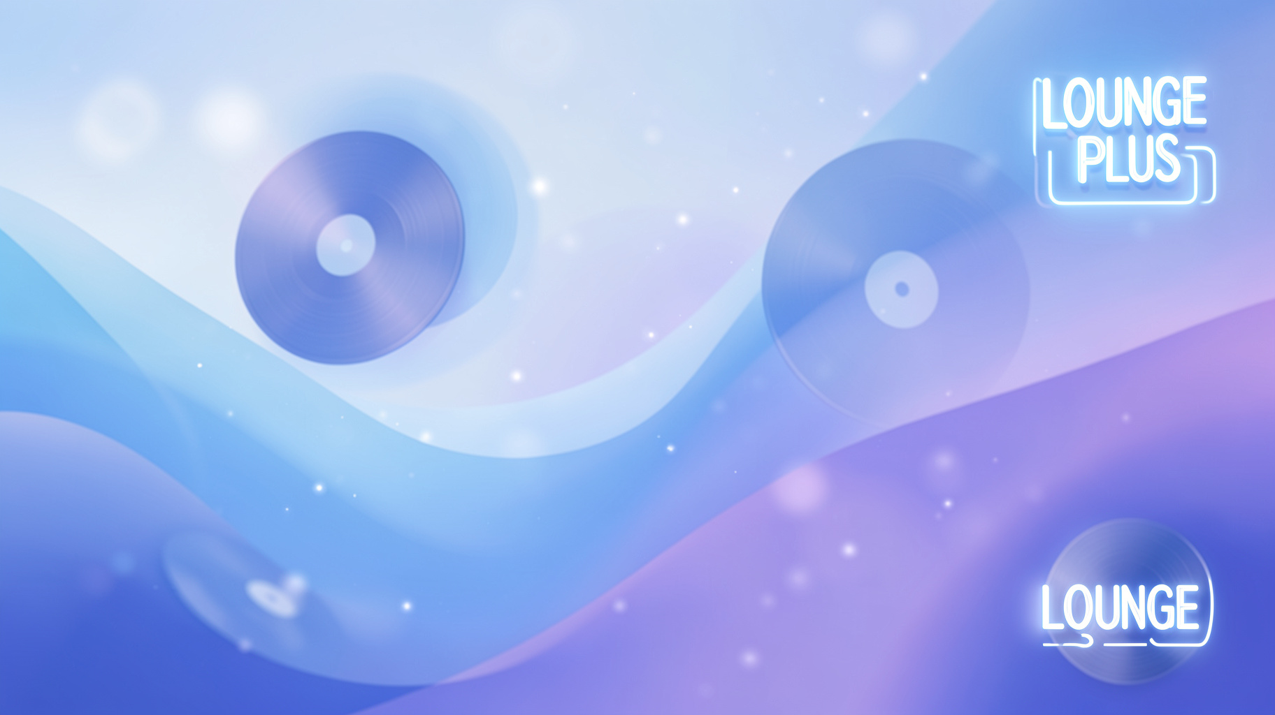 Abstract dreamy chillout visualization with soft blue and lavender waves